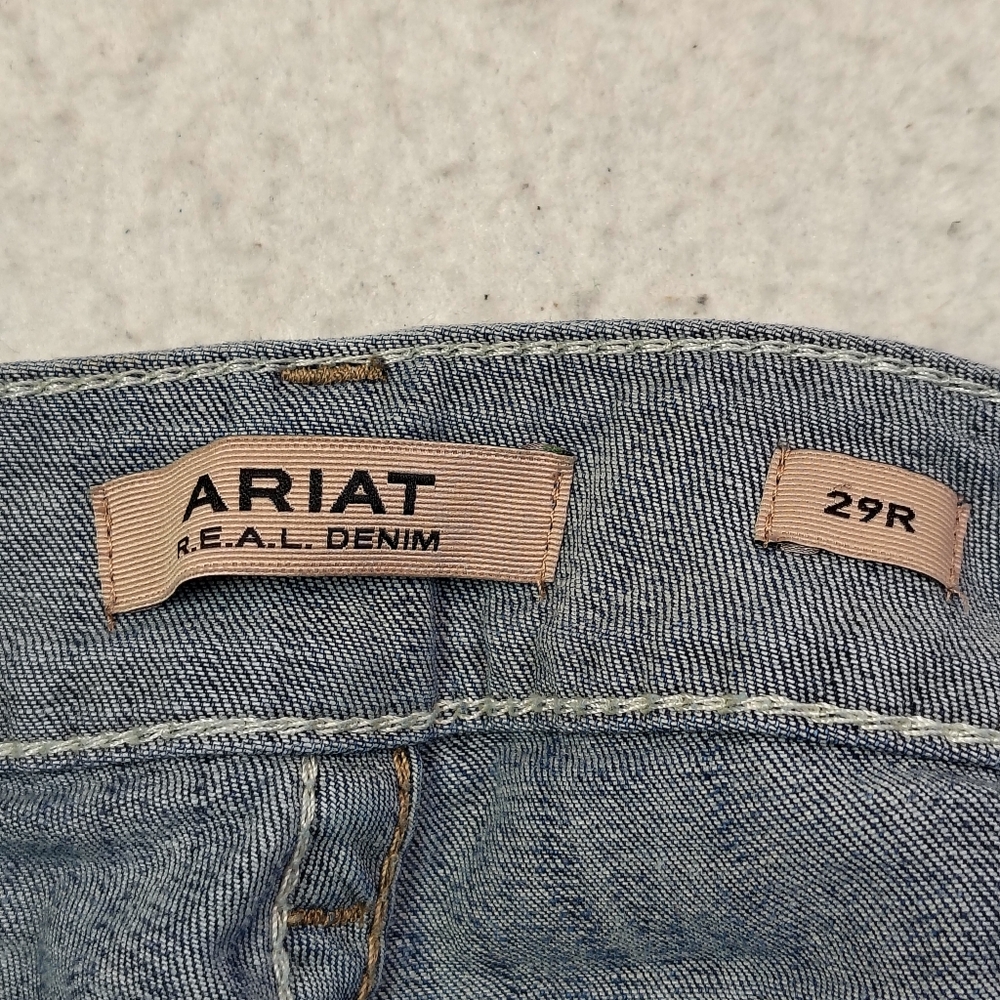Ariat Jeans Womens Size 29R Festival Blue Mid Stretch Entwined Bootcut 10025286 - Picture 12 of 15